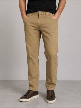 ZARA Men’s Khaki Slim Fit Stretch Chino Pants